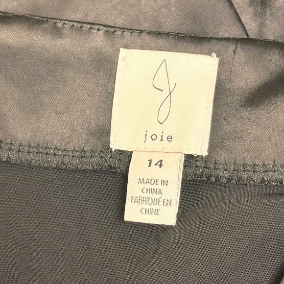 Jolie Black Satin Midi Slip Dress Side Ruching Spaghetti Straps Women’s 14 - Picture 5 of 9